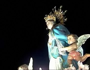Procesion en honor a la inmaculada Concepción